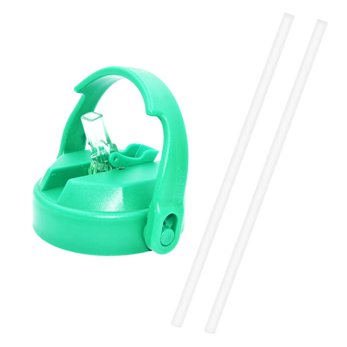 Quifit Lid With Straw For 2L 3.8L 2.5L 3.78L 73oz 128oz Wide Mouth Gallon Water Bottle Cover: Green