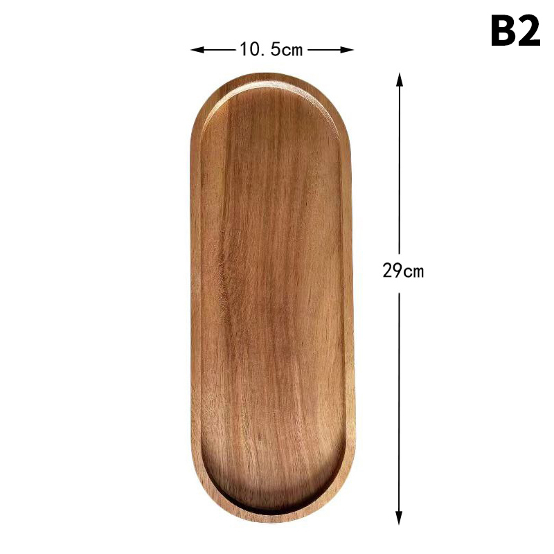 Geschirr Massivholz essen Tablett runde Rechteck Nachtisch Erzähler japanischen Stil Holz Snack Obst Tee Untertasse Palette Brot brett: dunkel khaki