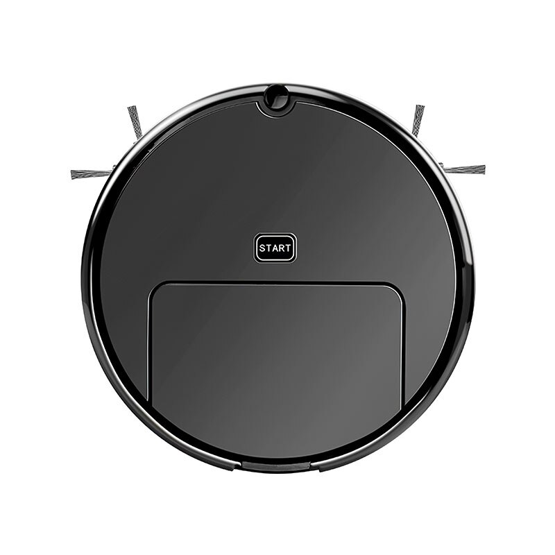 Home Intelligent Robot Vacuum Cleaner Smart Cleaning Wet Mopping Sweeping Dust Self Navigated Rechargeable Smart Cleaner Robot: Black
