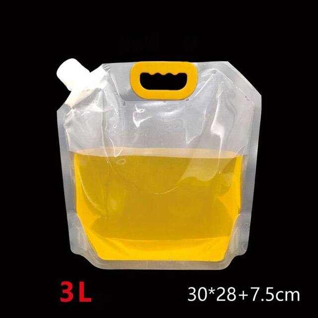 1.5/2.5/5L Stand-Up Plastic Drink Packaging Bag Pouch Beer Beverage Container Liquid Juice Milk Coffee DIY Packaging Bag: 3L