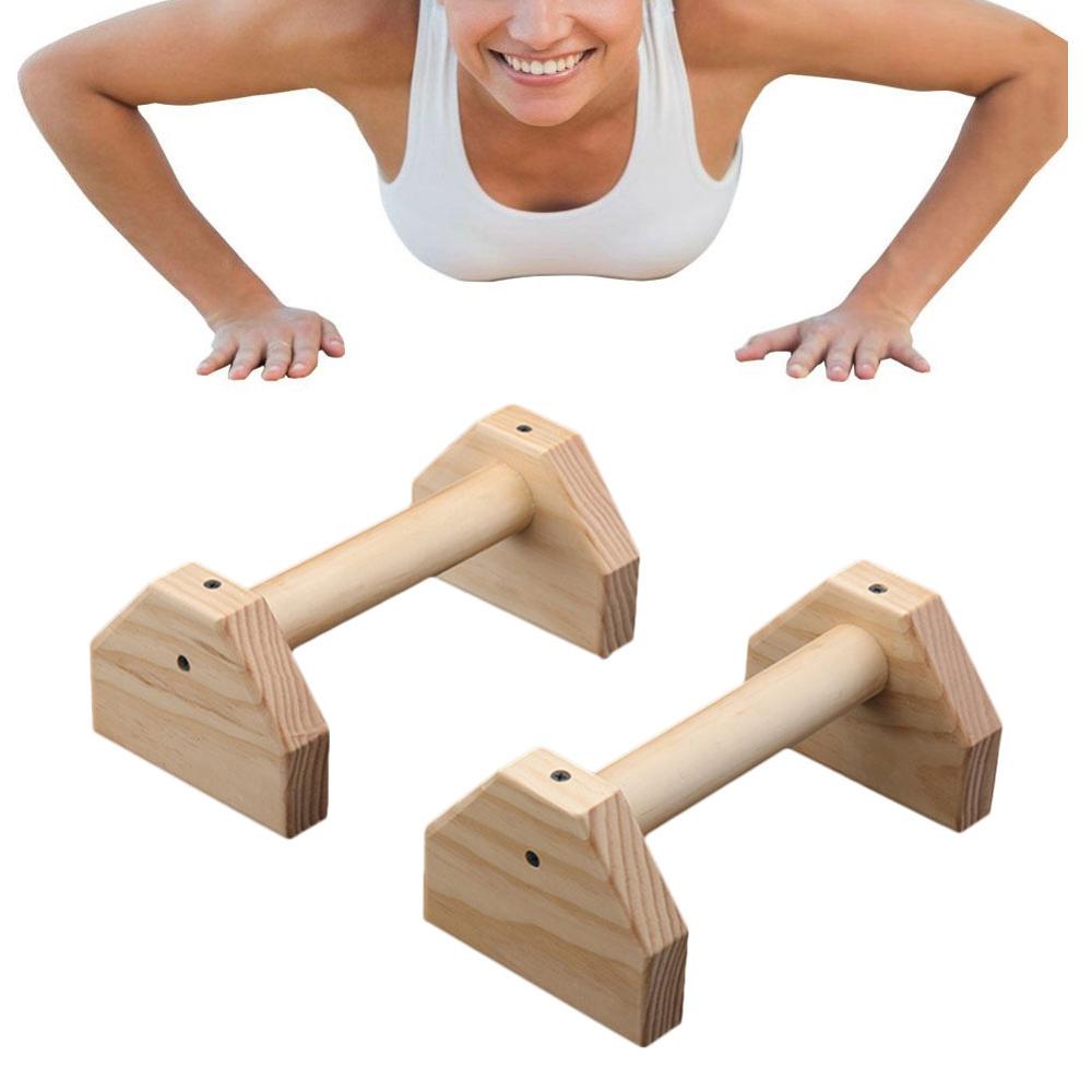 Barres de traction en bois en forme de H, pour gymnastique, avec Double tige parallèle