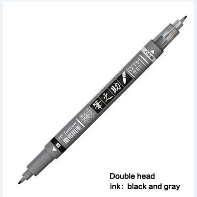 Tombow Brush Pen Practise Calligraphy Marker Pen School Supplies Lettering Soft Handwriting Pen: double head B and G