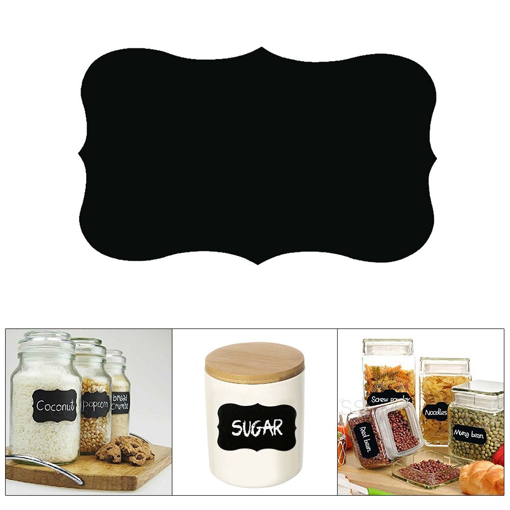 PVC contenedores de almacenamiento pegatinas de etiquetas para pizarra impermeable vidrio Metal botella papel de etiqueta especias azúcar puede pegatinas etiqueta