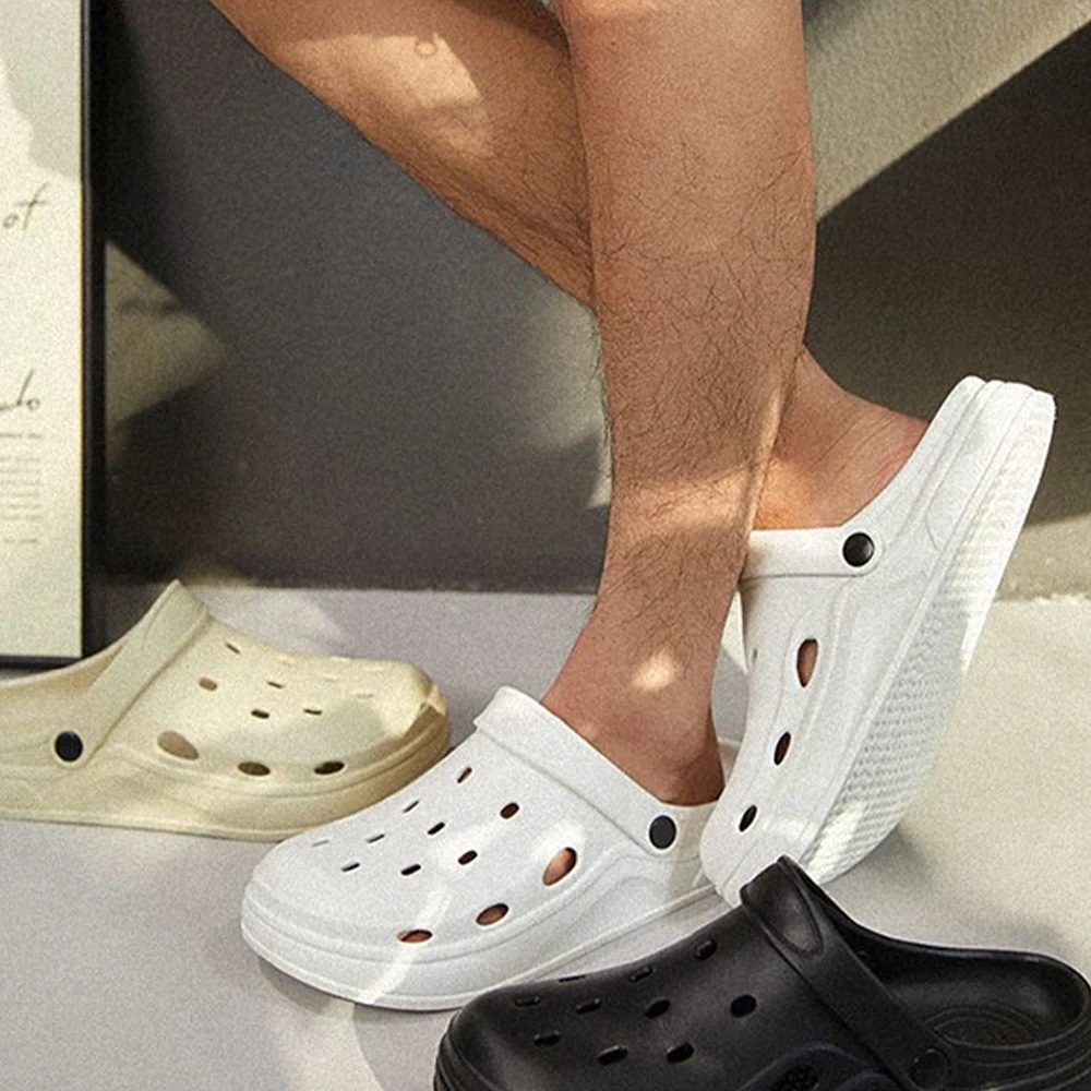 Sandalias de de verano, zapatillas impermeables, zapatos para hombre, toboganes para exteriores, calzado para jardín de suela blanda, zuecos, sandalias de playa EVA, Zapatillas de casa