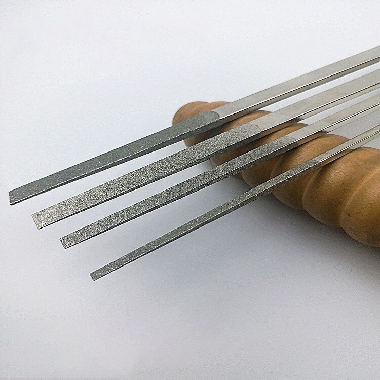 Lima de aguja para 12 piezas de 180mm, Lima de diamante cónica, CF-400, troquel