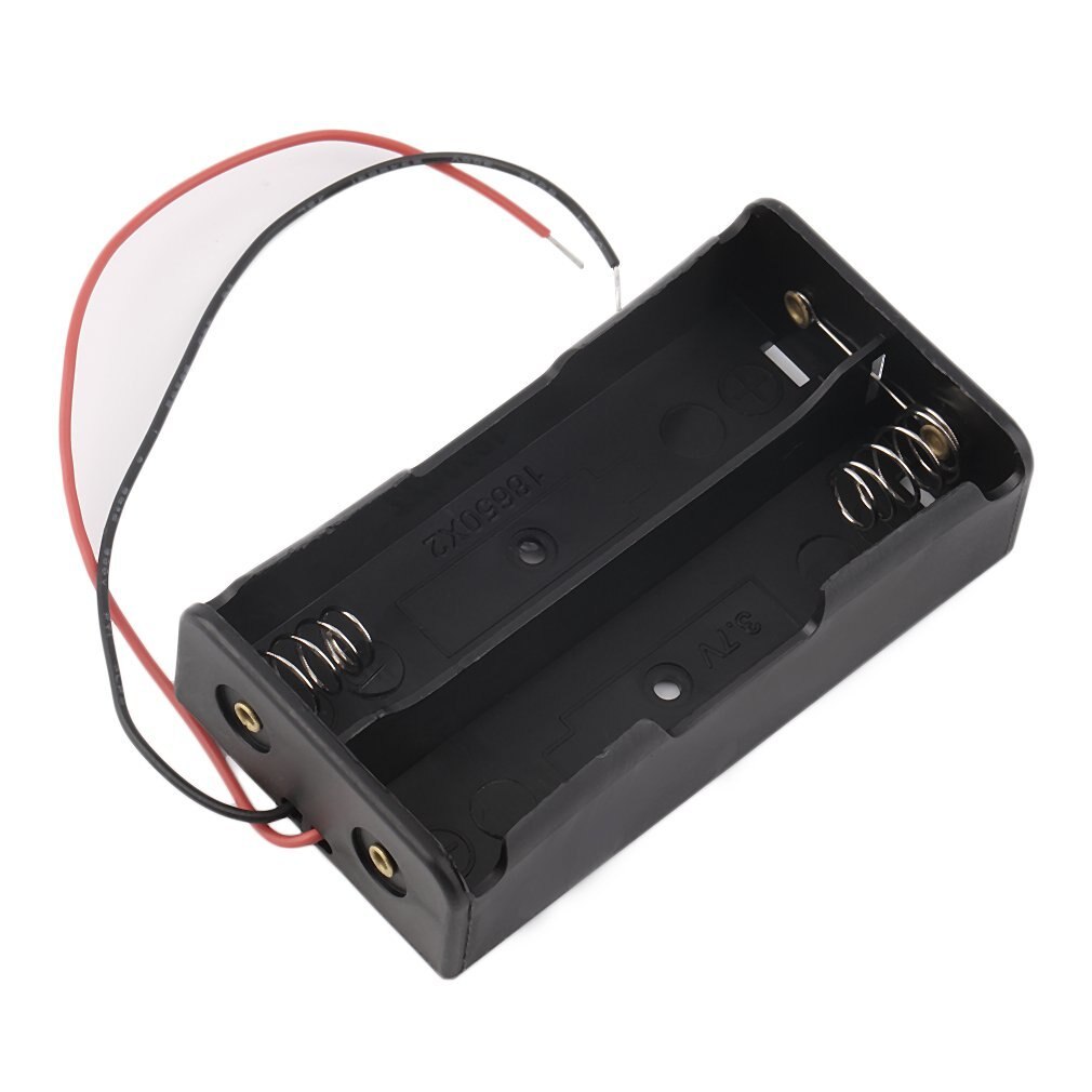 ! Batterij Storage Case Plastic Voor 2X18650 Doos Opslag Houder Zwart Met Wire Leads Elektronika Digitale