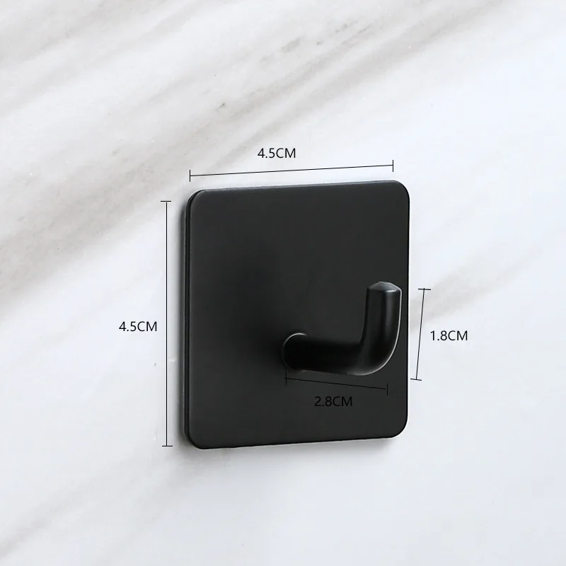 Zelfklevende haak thuis keuken muur deur haak sleutelrek keuken handdoek hanger aluminium handdoek kapstok badkameraccessoires