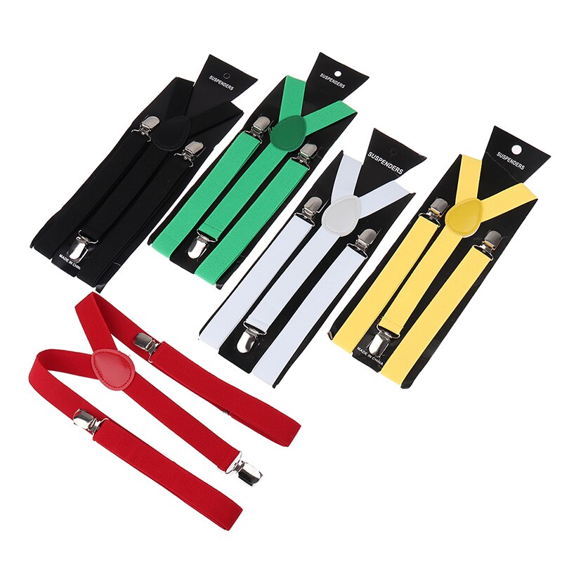 Justerbare elastiske seler til voksne unisex kvinder mænd y form elastiske clip-on seler bukser seler