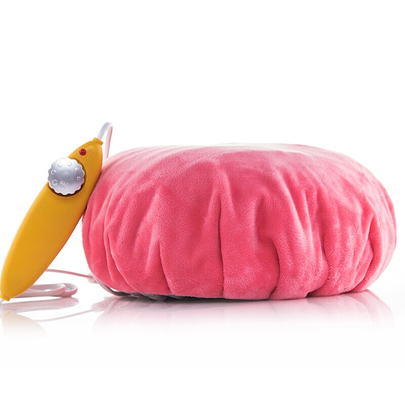 Gorro térmico, evaporación electrotérmica, cuidado del hogar, gorro de permanente, temperatura constante inteligente, adorable gorro de vapor de pelo rosa: Rosa / UK