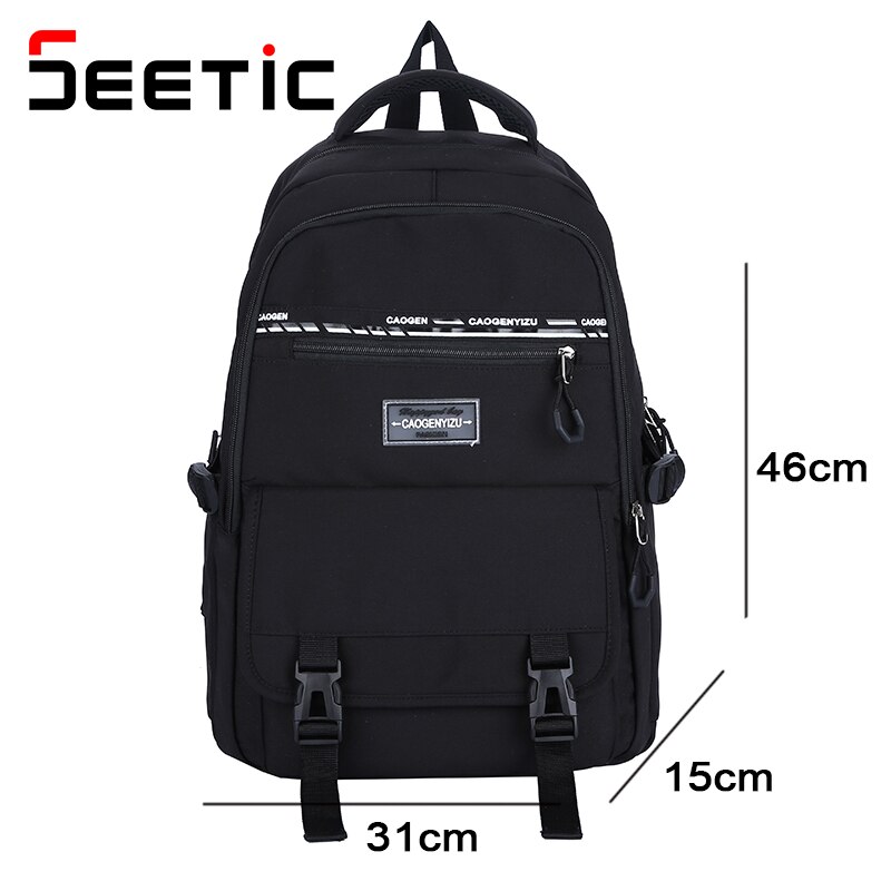 SEETIC Hohe Kapazität Rucksack Multi-Tasche Wasserdicht Rucksack Frauen Einfarbig Frauen Rucksack Nylon Rucksack Weiblichen