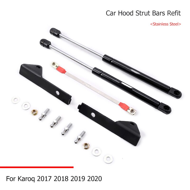 For Skoda Karoq Car Bonnet Hood Lift Hydraulic Rod Strut Spring Shock Bars Bracket Car-styling Accessories