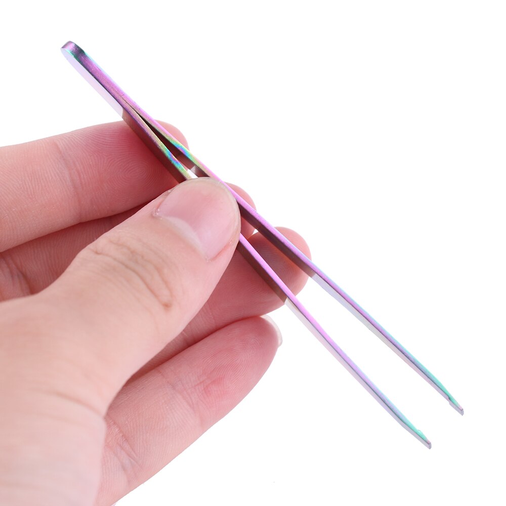 1PC Angled Slanted Eyebrow Tweezers Stainless Steel Face Hair Removal Eye Brow Trimmer Eyelash Clip Cosmetic Beauty Makeup Tool