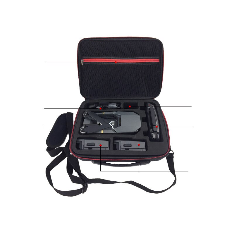 PU Leer Water Resistant DJI Mavic Pro Draagbare Tas Draagtas Handtas Doos voor DJI Mavic Pro Drone Accessoires