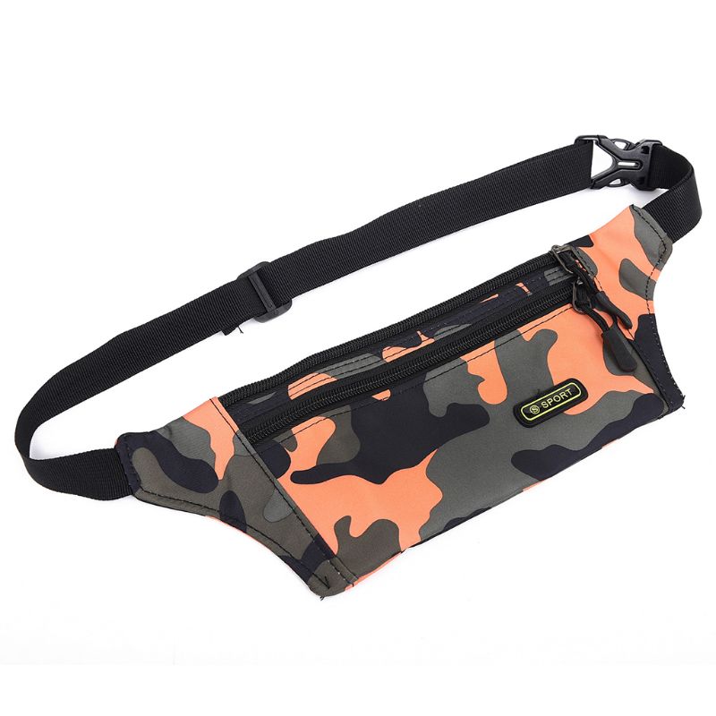 Pochete camuflada para crianças, bolsa casual para viagem, cinto à prova d'água, para meninos e meninas: Laranja
