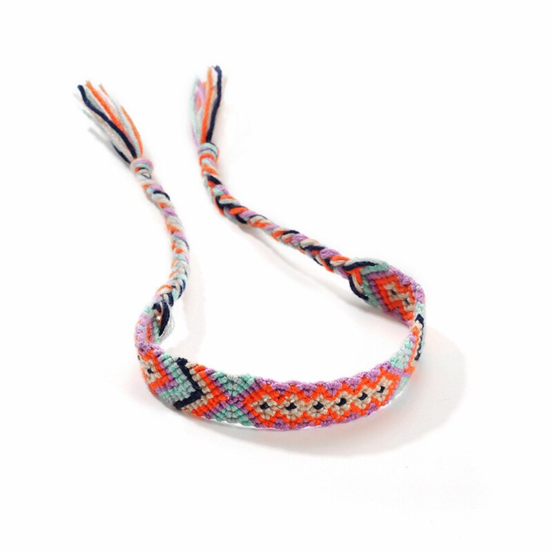 Neue Heiße Böhmischen Gewinde Armband Retro Handgemachte Boho Multicolor String Schnur Woven Geflochtene Hippie Freundschaft Armbänder Frauen Männer: B5