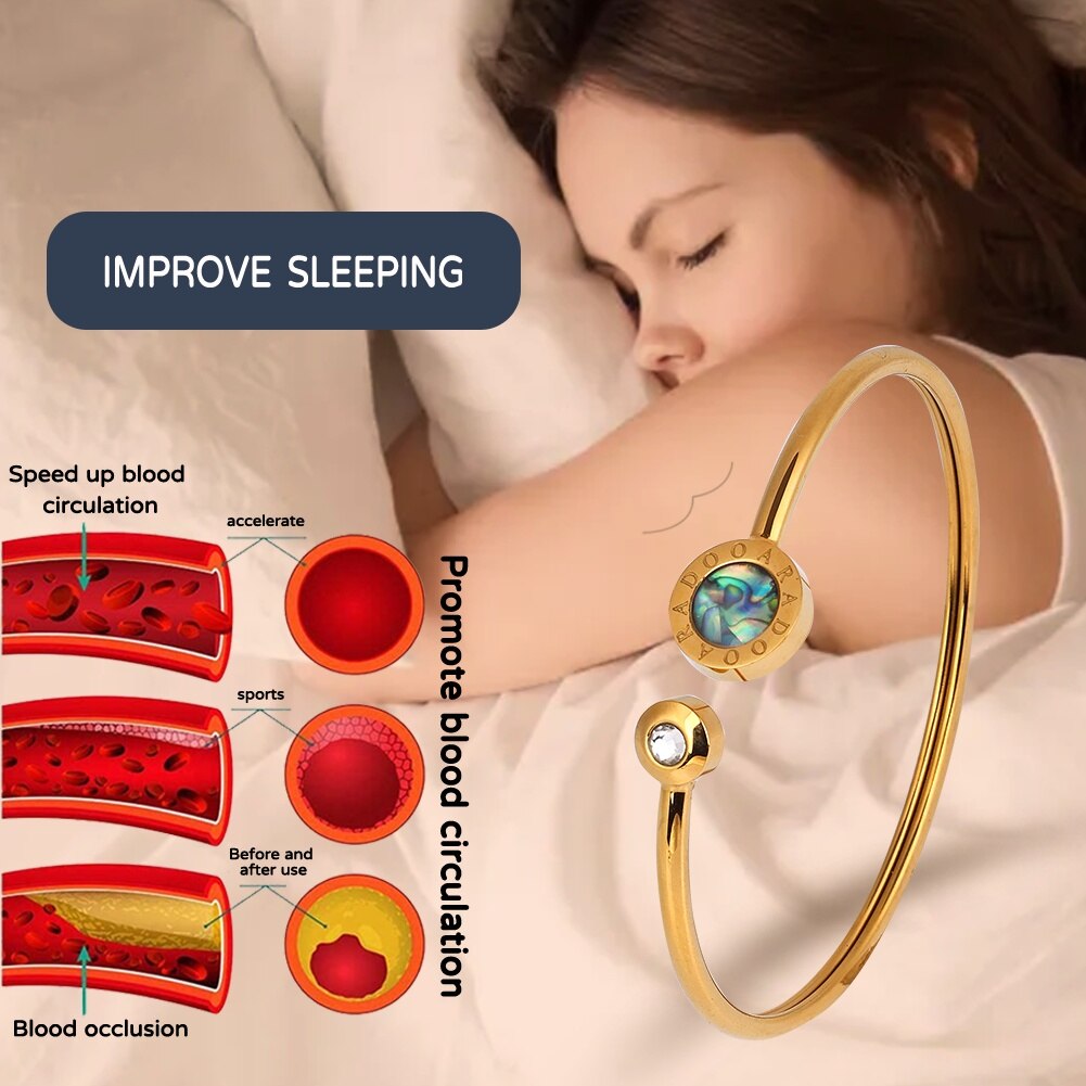 ARADOO-pulsera de radiación Metis, diosa de la sabiduría, concha de mar profundo, germanio de Metal, energía, belleza, pérdida de peso