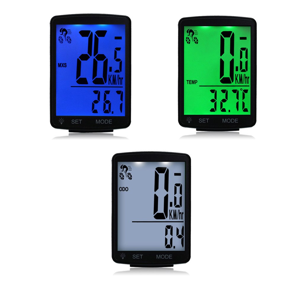 Multifunctional LCD Screen Bicycle Computer Wireless Bike Rainproof Speedometer Odometer Cycling 2.8inch Waterproof