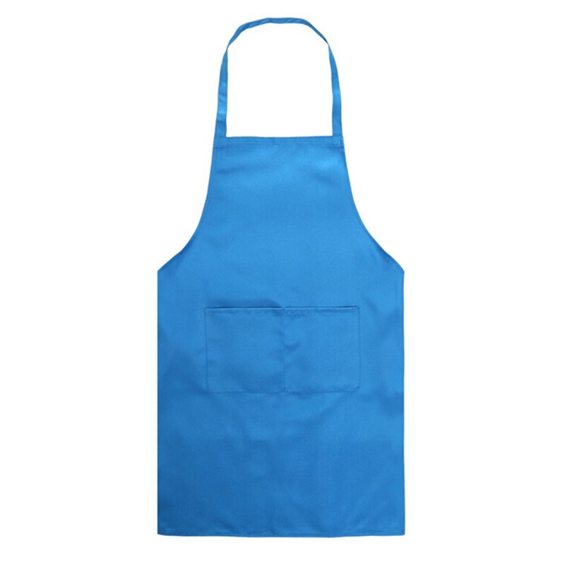 Keuken Koken Schort Dik Katoen Blend Mouwloze Schort Anti-Slijtage Schorten Keuken Schorten Met Pocket: blue