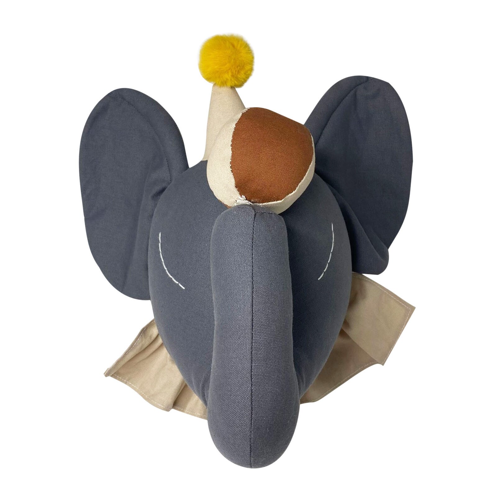3D dessin animé Animal tête décoration en peluche éléphant jouet enfants chambre ornement jouet mural pour enfants chambre décor