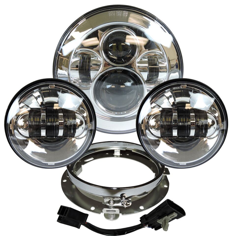 Ajovalo 7 tuuman moottoripyörän osiin 7 "led -moottorivalot 4.5 " 4 1/2 tuuman lähivalot perinteiseen softail -klassikkoon