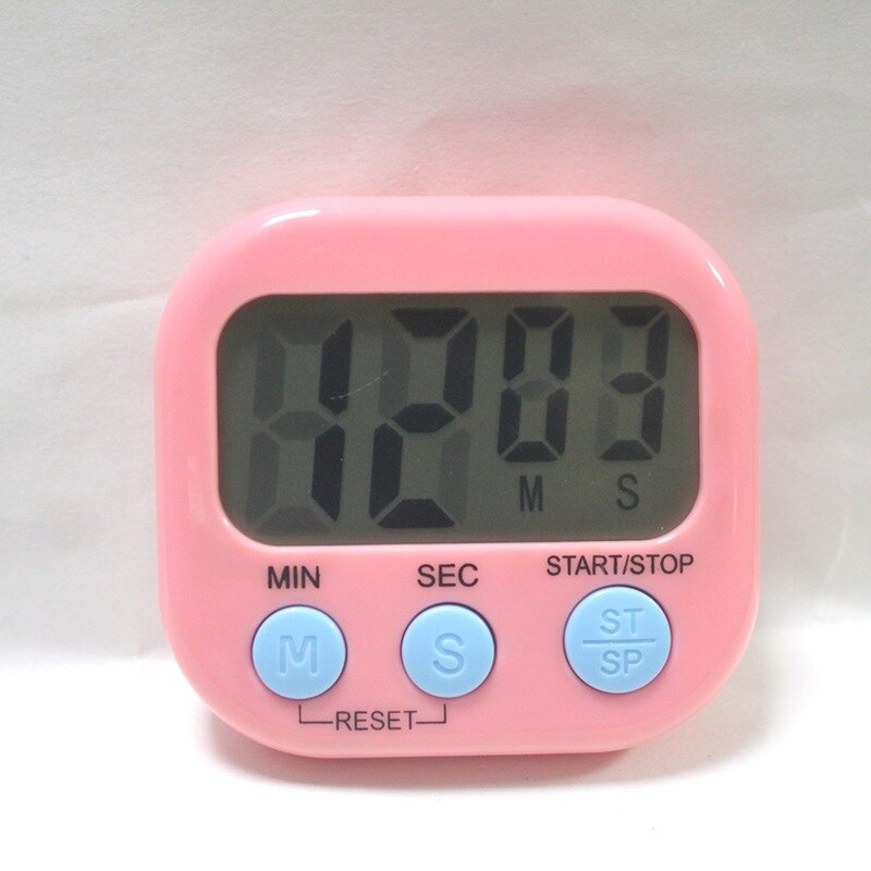 Magnetic LCD Digital Kitchen Countdown Timer Alarm with Stand White Kitchen Timer Practical Cooking Timer Alarm Clock
