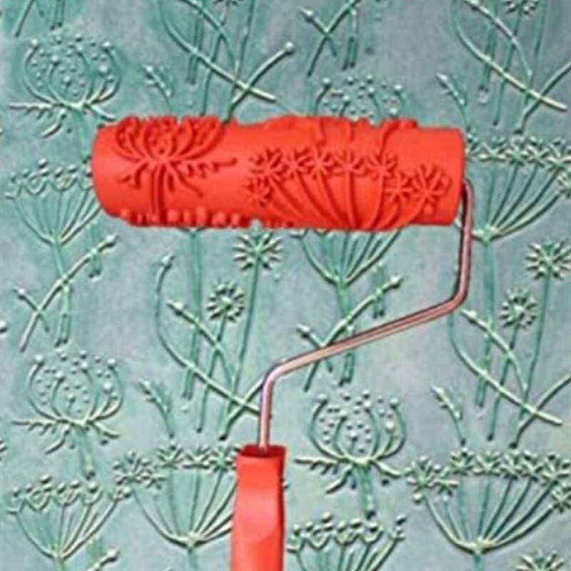 Schilderen Roller, 7Inch Diy Patroon Verfroller Decoratieve Rubberen Rol Met Plastic Handvat (EG346T)