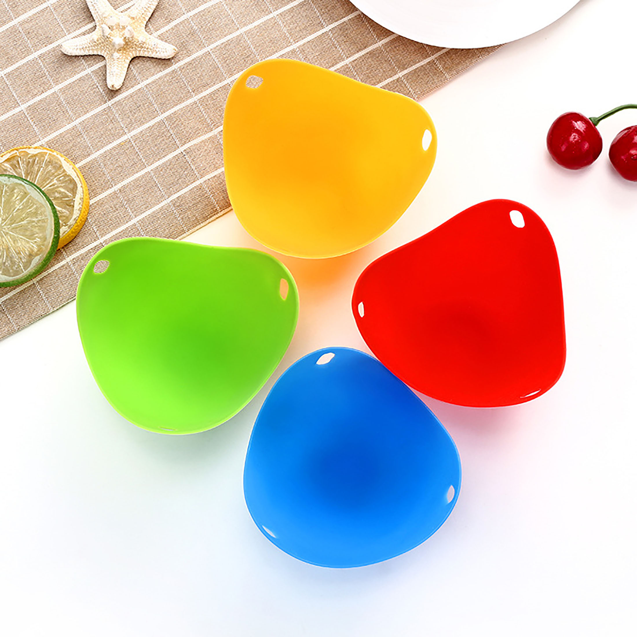 Silikon-Eierstroper-Becher, Eierkocher-Formbecher für Mikrowelle, Luftfritteuse, Herde, Eier, Kochen