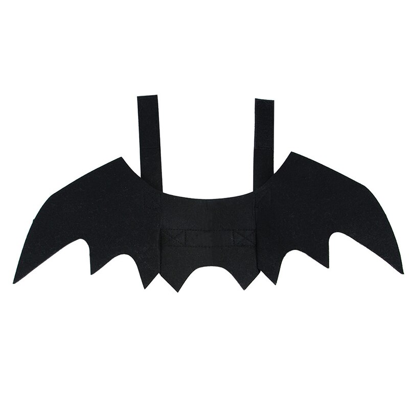Disfraz de de Halloween para mascotas, chaleco de ala de murciélago negra de fieltro para perros, gatos, cachorros y gatitos