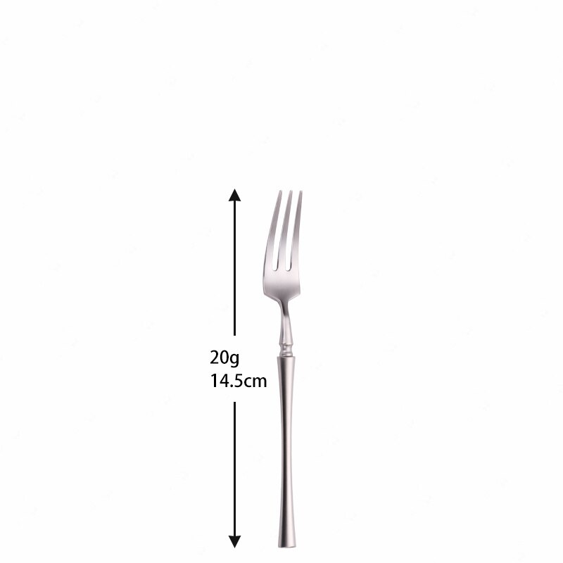 1 Pc Tea Fork Western Style Family Expenses Stainless Steel Small Fruit Fork Dessert Fork for Cake Snack Salad Fork Dinnerware: matte silver