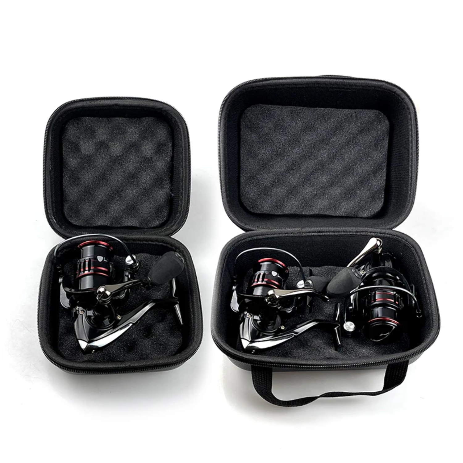 S/m/l spinnefiskeri pu-etui fiskehjul stødsikker vandtæt fiskegrejsetui 1-2 fiskehjul bfs baitcaster