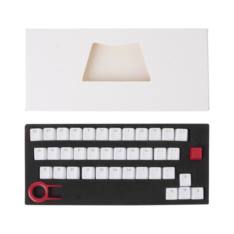 Pbt 37 Toetsen Double Shot Translucidus Backlit Keycaps Voor Mechanische Toetsenbord: WHITE