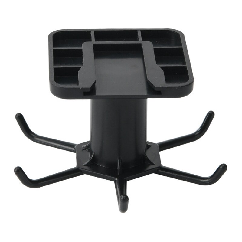 Sous étagère 360 ° rotation support de crochet mural plat étendoir armoires de cuisine étagère de rangement multi-usages crochets maison stockage: Black 02