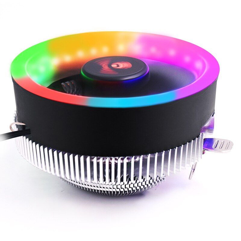 Universal Computer CPU Cooler Radiator Led Heat Sink AMD Intel Silent 3Pin PC CPU Cooling Cooler Heatsink Fan cooler processador