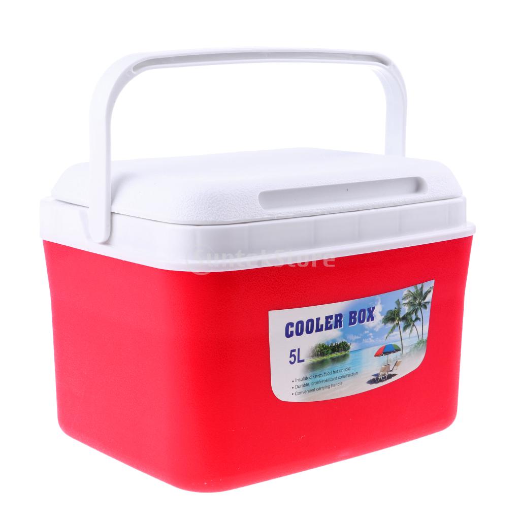 Camping Outdoor Picknick Dranken Voedsel Koelbox Auto Ijs Emmer Met Handvat 5L/13L Oranje/Rood/Blauw