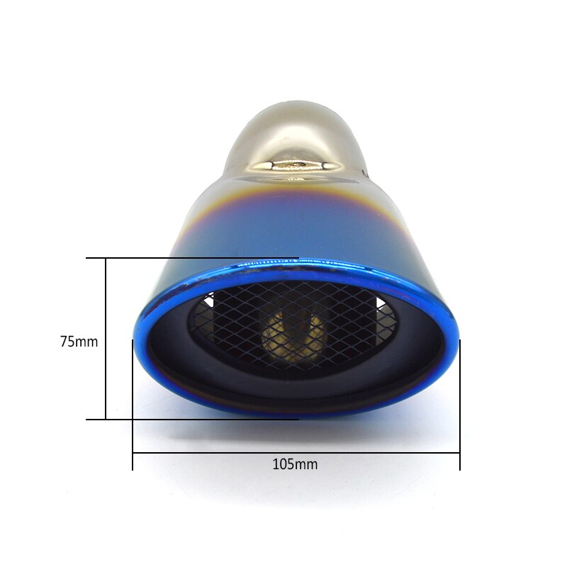 universell biler eksos lyddemper spiss rustfritt stål rør krom listverk modifisert bil bak bakre hale foring tilbehør