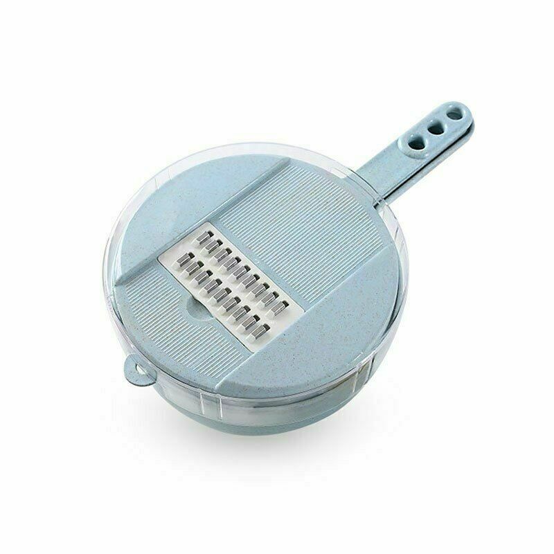 9 IN 1 Multi-function EASY FOOD CHOPPER Food Vegetable Blender Chopper Slicer: Blue