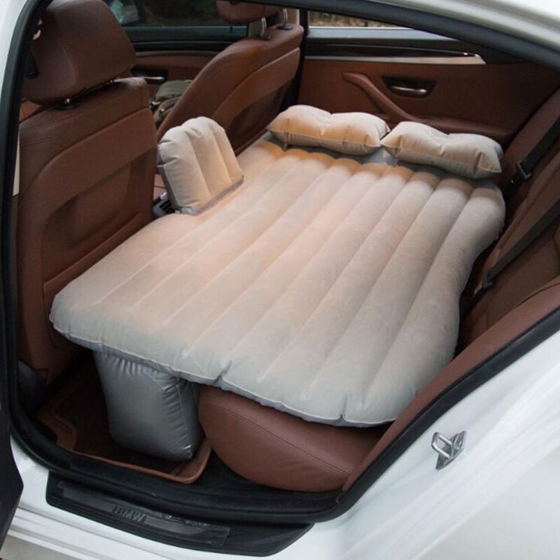 Car Back Seat Cover Travel Bed Inflatable Mattress Air Bed Good Waterproof: Grey
