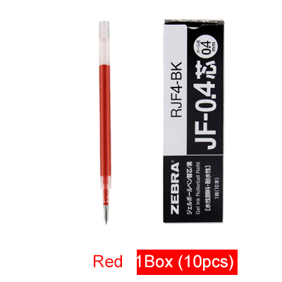LifeMaster Zebra Gel Refills 10pcs/lot for Zebra Sarasa JJ15 Large Volume Student and Office Pen Writing Supplies JF-05/JF-04: 04 red