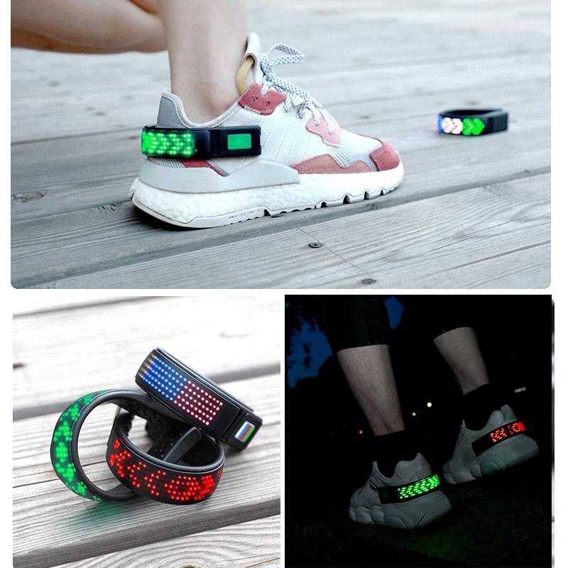 Led-scherm schoen licht clip buiten nacht hardlopen fietsen verlichte schoen clip fou 99