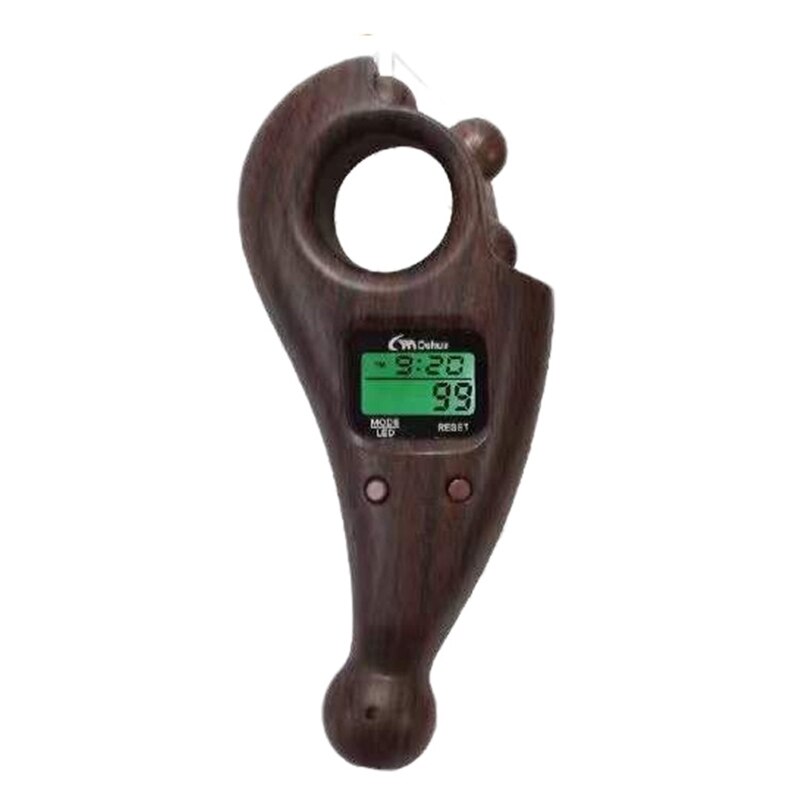 Multi-color Beads Counter,Digital Finger Counter with LCD Display Mini Chanting Counting Machine for buddhist: Yellow rosewood