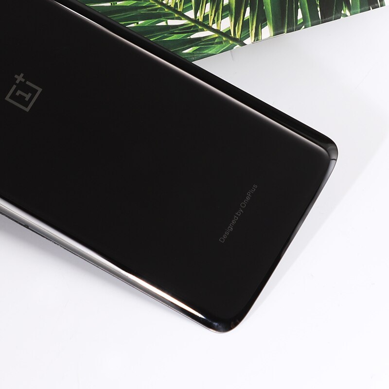 6 t original capa de habitação traseira para oneplus 6 t um mais porta traseira fosco brilhante reparação vidro substituir bateria caso + logotipo cola