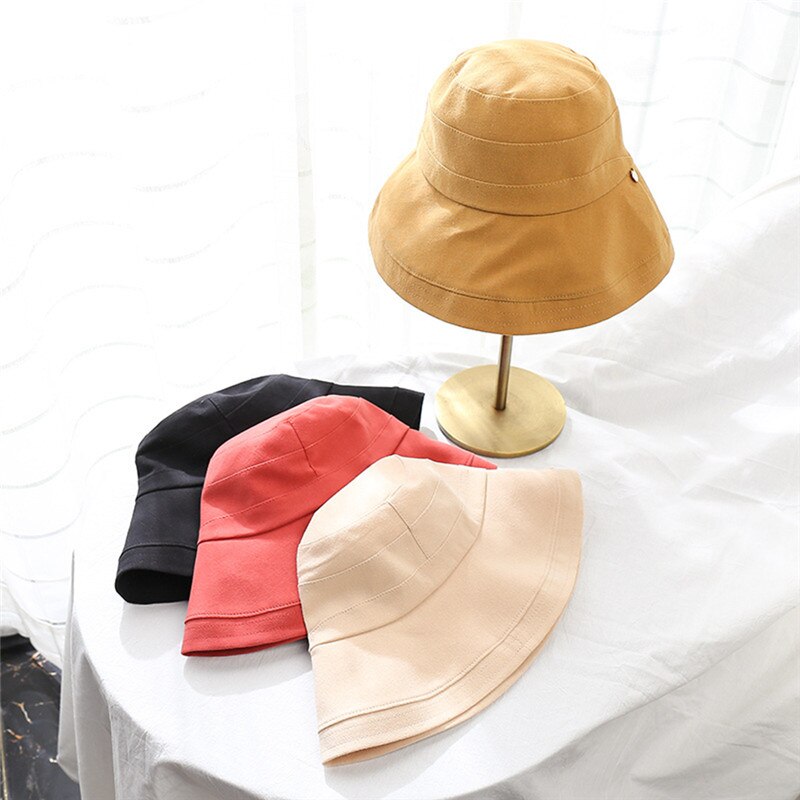 Grand chapeau d'été pour femme, couvre-chef de pêcheur de plage, Panama, Simple, uni, Hip Hop exquis, soleil, pêche en plein air, léger