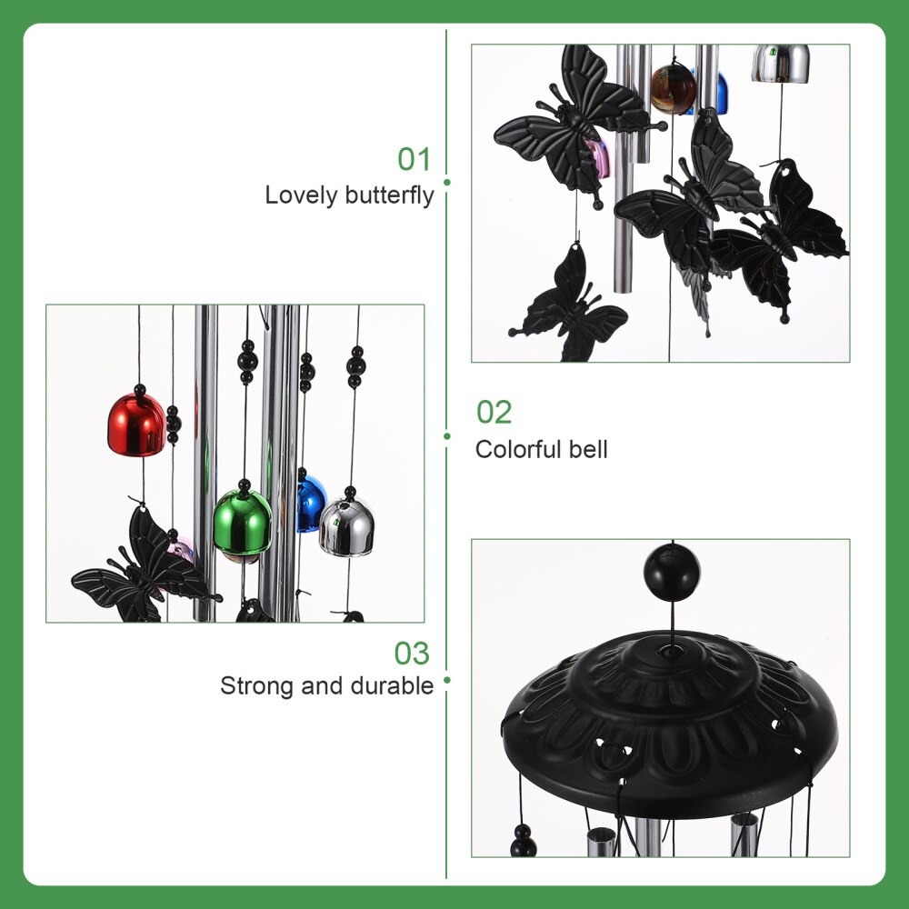 Vlinders Hanger Wind Bell Opknoping Hanger Wind Chime Tuin Opknoping Hanger: Default Title