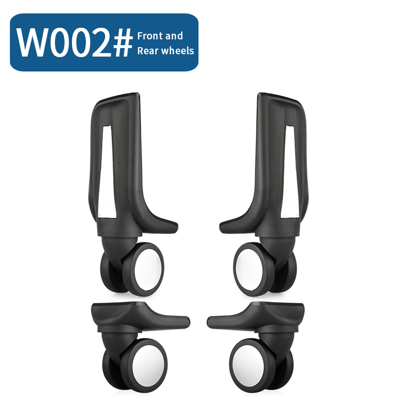Voor- en achterwielen trolley universele wielkast bagage koffer wieltjes stoffen doos vervangende accessoires wielen: W002(4 wielen)zwart