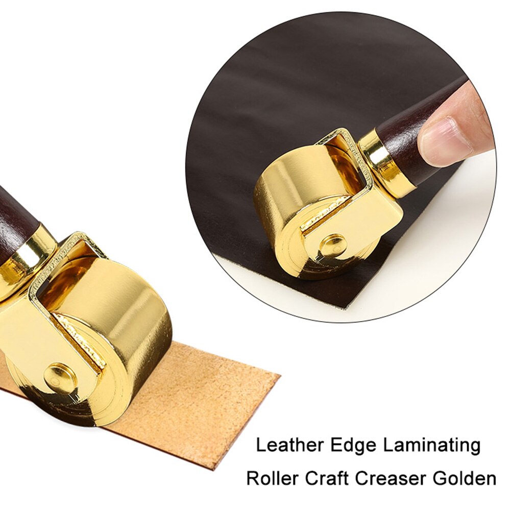 DIY Handmade Leather Glue Edges Laminating Wheel Leather Craft Roller DIY Handmade Crease Tool Leathercraft Staming