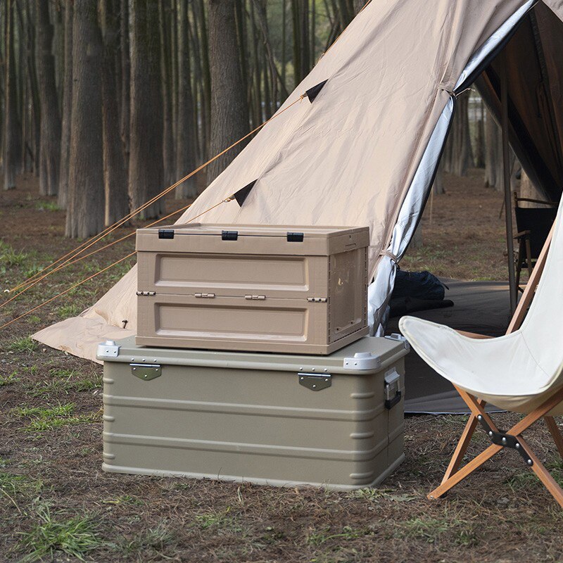 60L Large Capacity Folding Storage Box Outdoor Camping Folding Folding Furniture Collapsible Car Trunk Car Food Container