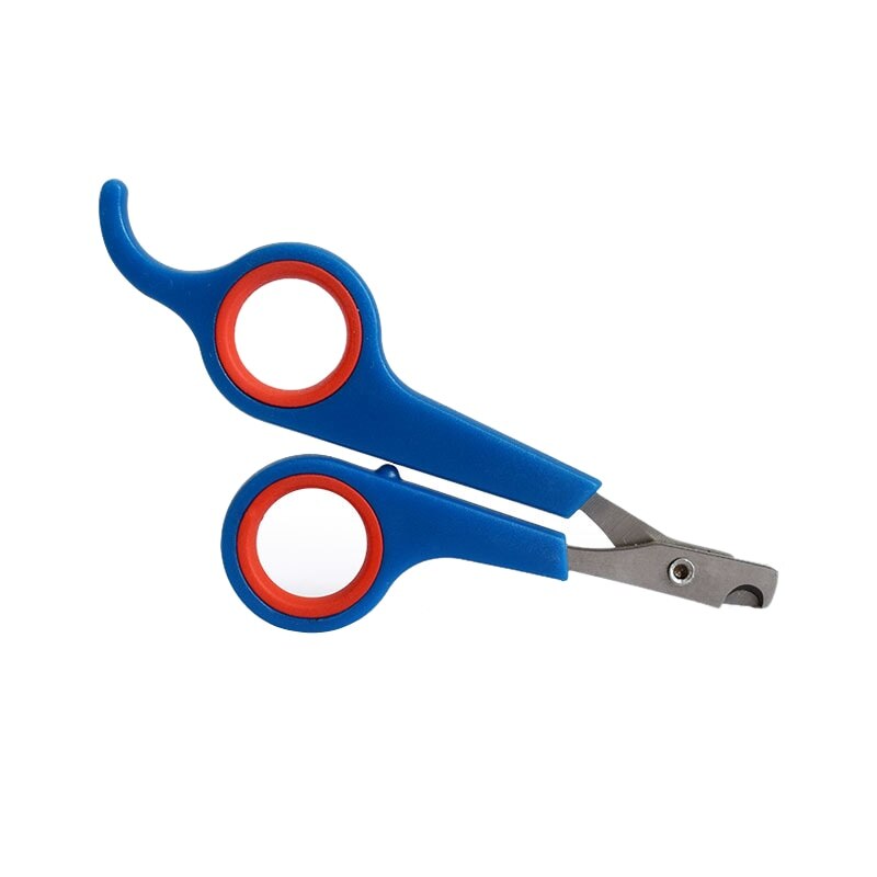 Cortauñas para acicalamiento de conejos, herramienta para cortar dedos de las mascotas, tijeras para perros, toenail, gato, tijera de uñas, pata de animal, loro, gerbid, cortador de aves: blue and red