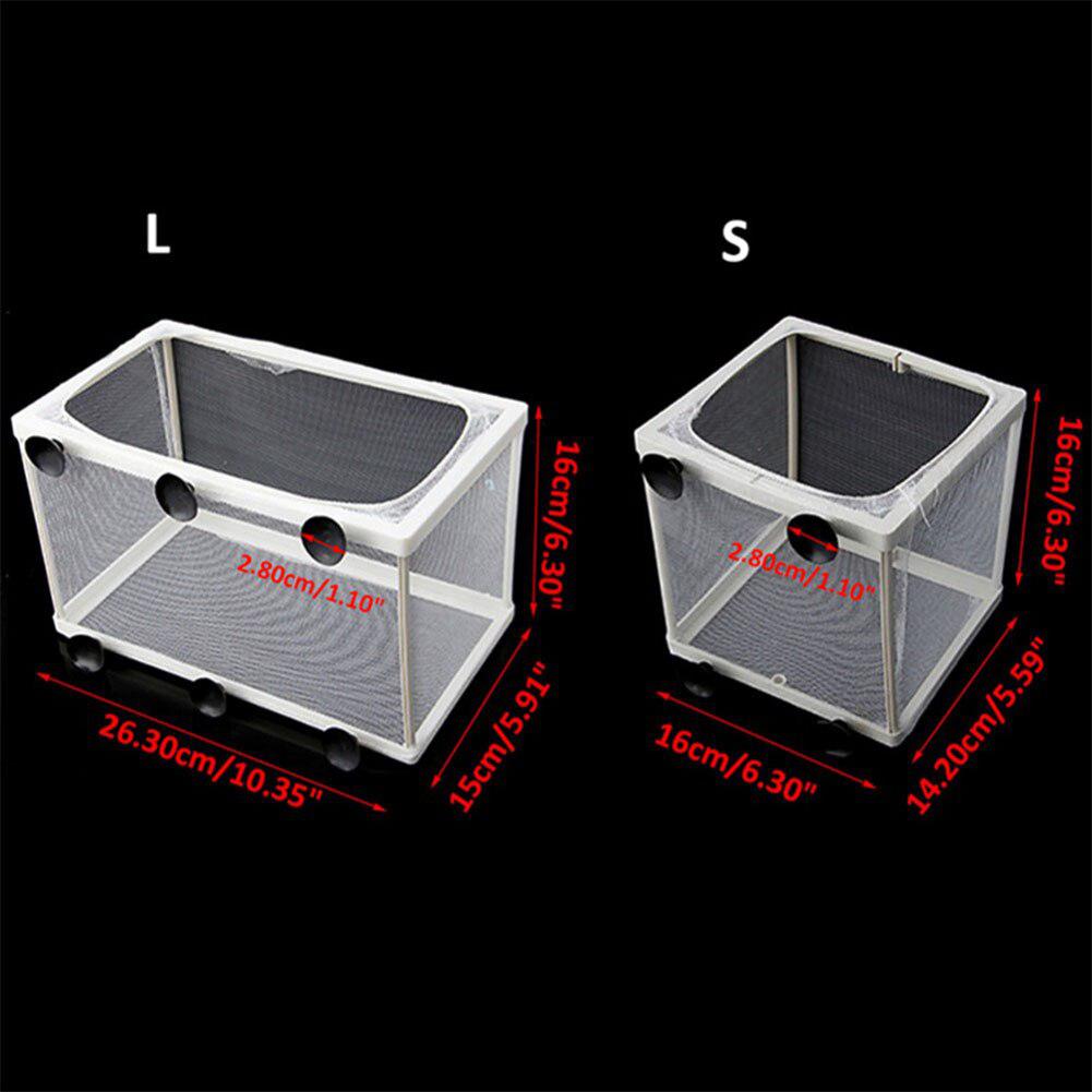 Aquarium Fish Breeding Isolation Mesh Box Net Incubator Breeder for Fish Tank Aquarium Accessory