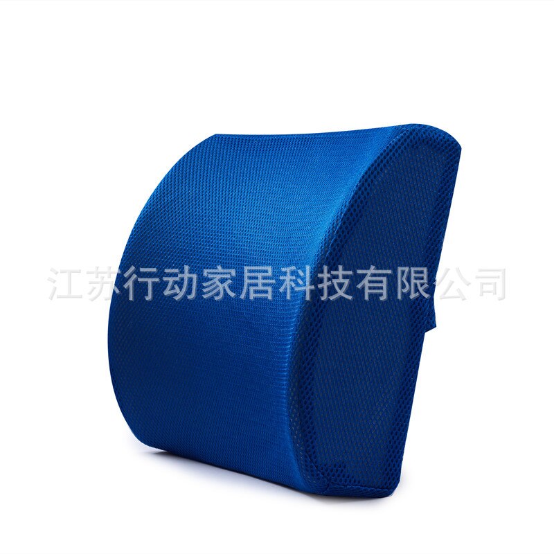 Moderne Minimalistische Memory Foam Kussens Kantoor Trage Rebound Lumbale Kussen Comfortabel En Ademend Auto Kussen Voor Terug: Mesh Royal Blue