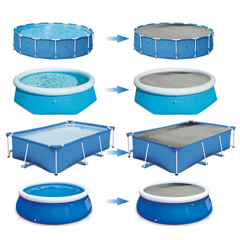 1 ud. Piscina impermeable a prueba de polvo Multi-funcional textura clásica cobertura práctica Anti-evaporación película de aislamiento